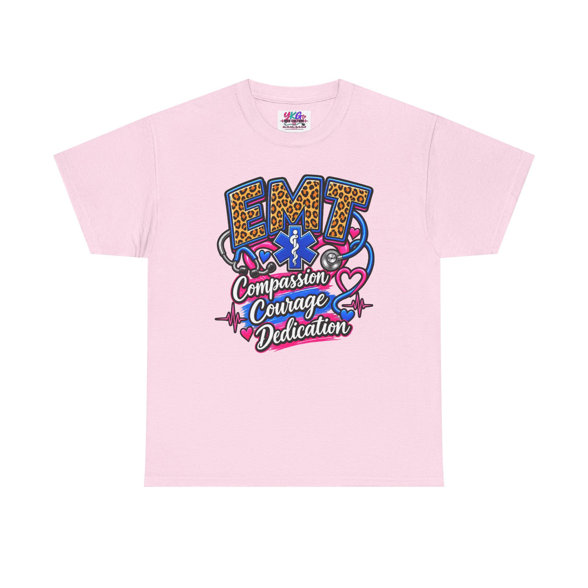 EMT Compassion Courage Dedication T-Shirt — Paramedic & First Responder Tribute Tee