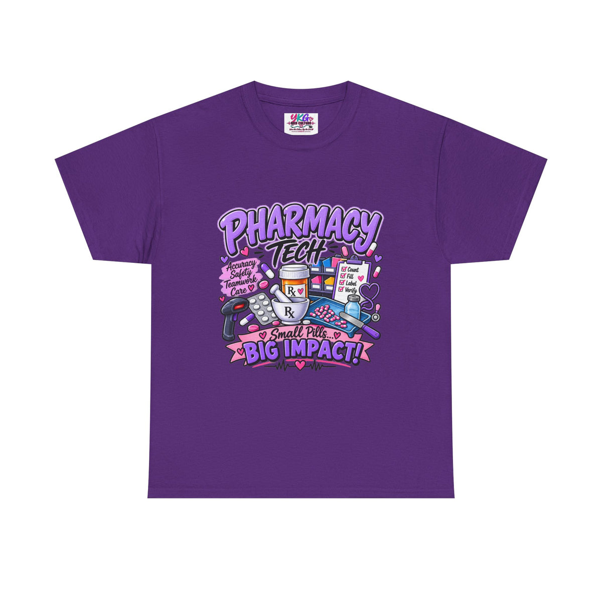 Pharmacy Tech Big Impact T-Shirt — Cute Pharmacy Technician Graphic Tee