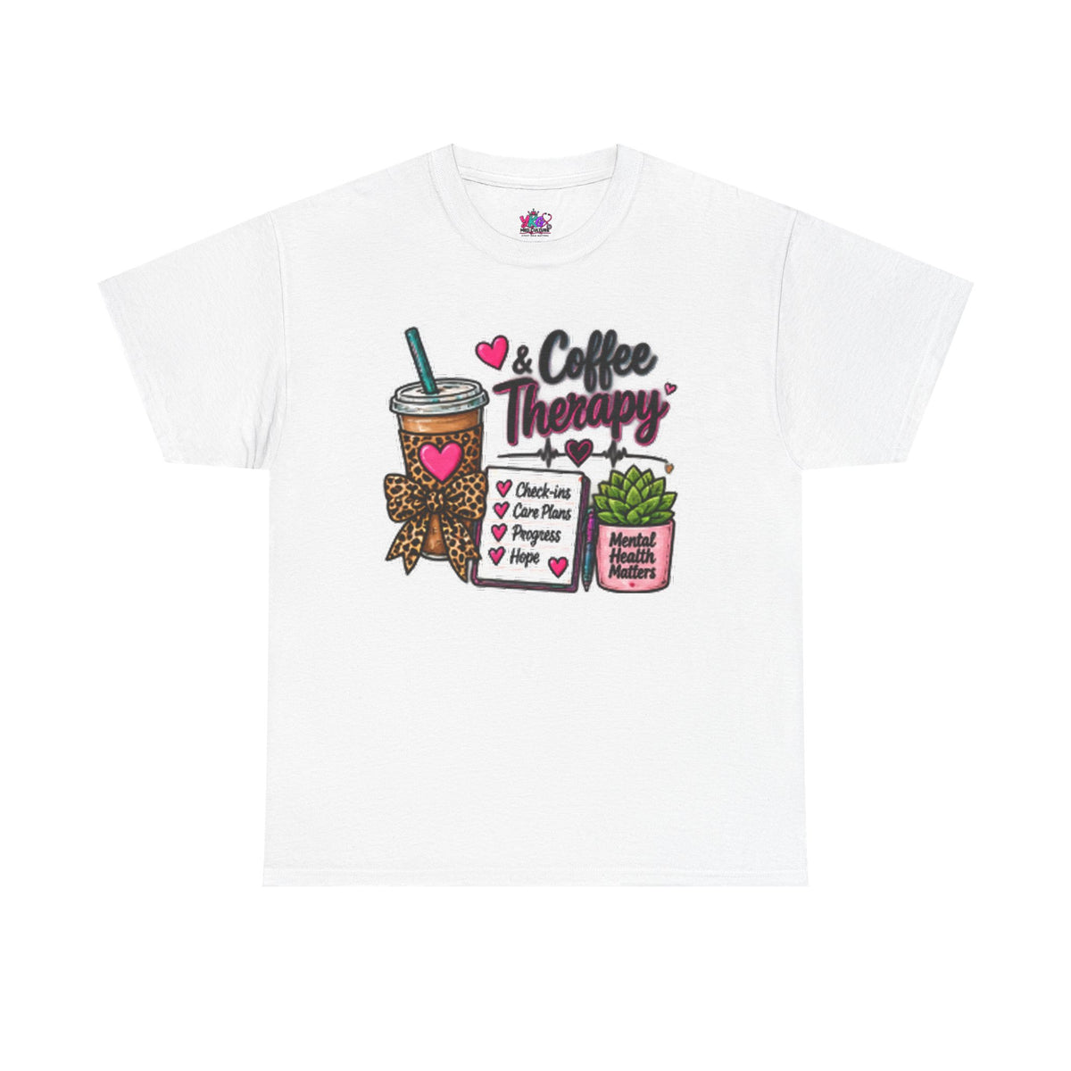 Coffee Therapy T-Shirt — Coffee, Plants & Self-Care Graphic Tee