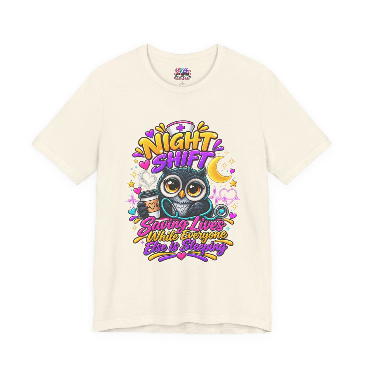 Night Shift Nurse T‑Shirt – "Night Shift: Saving Lives While Everyone Else Is Dreaming"