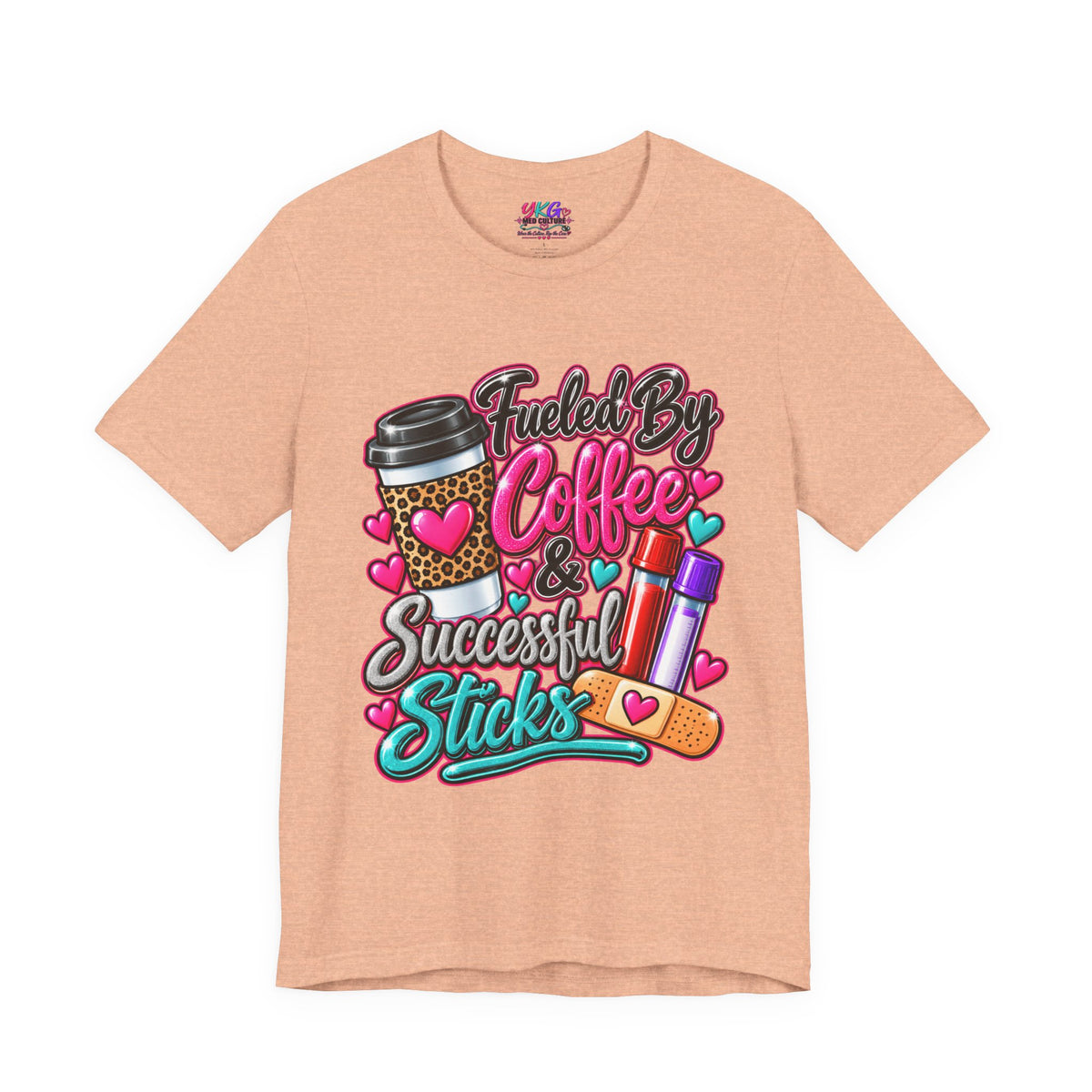 Coffee & Successful Sticks T-Shirt — Fueled by Coffee Lipstick Nurse Gift