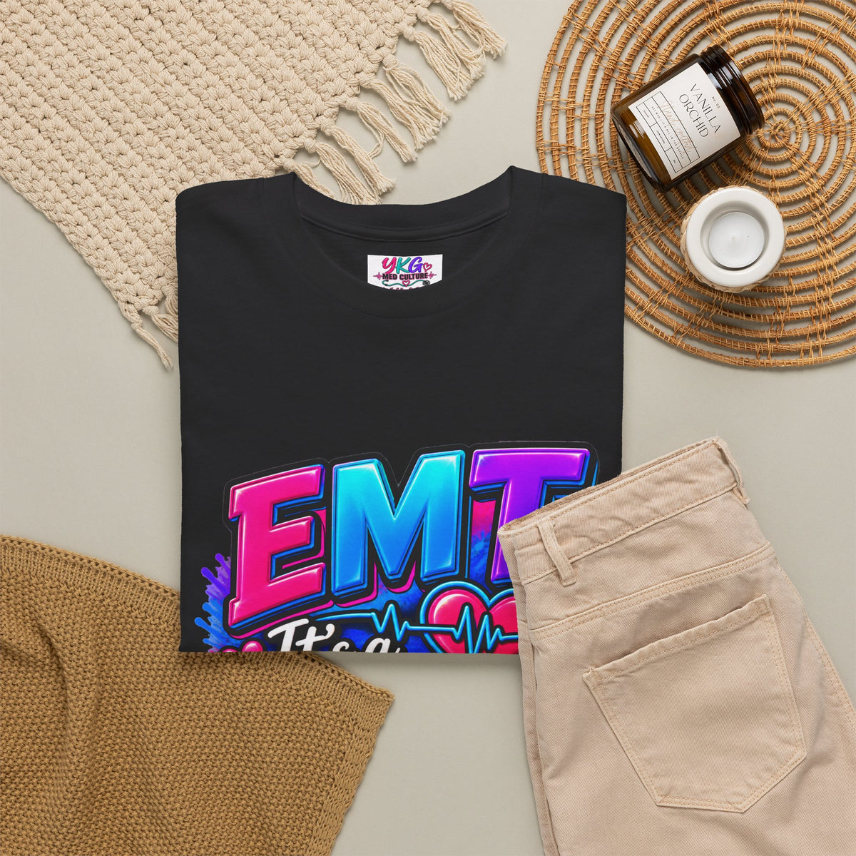 EMT T-Shirt — “It’s a Calling, Not Just a Job” Colorful EMS Tee