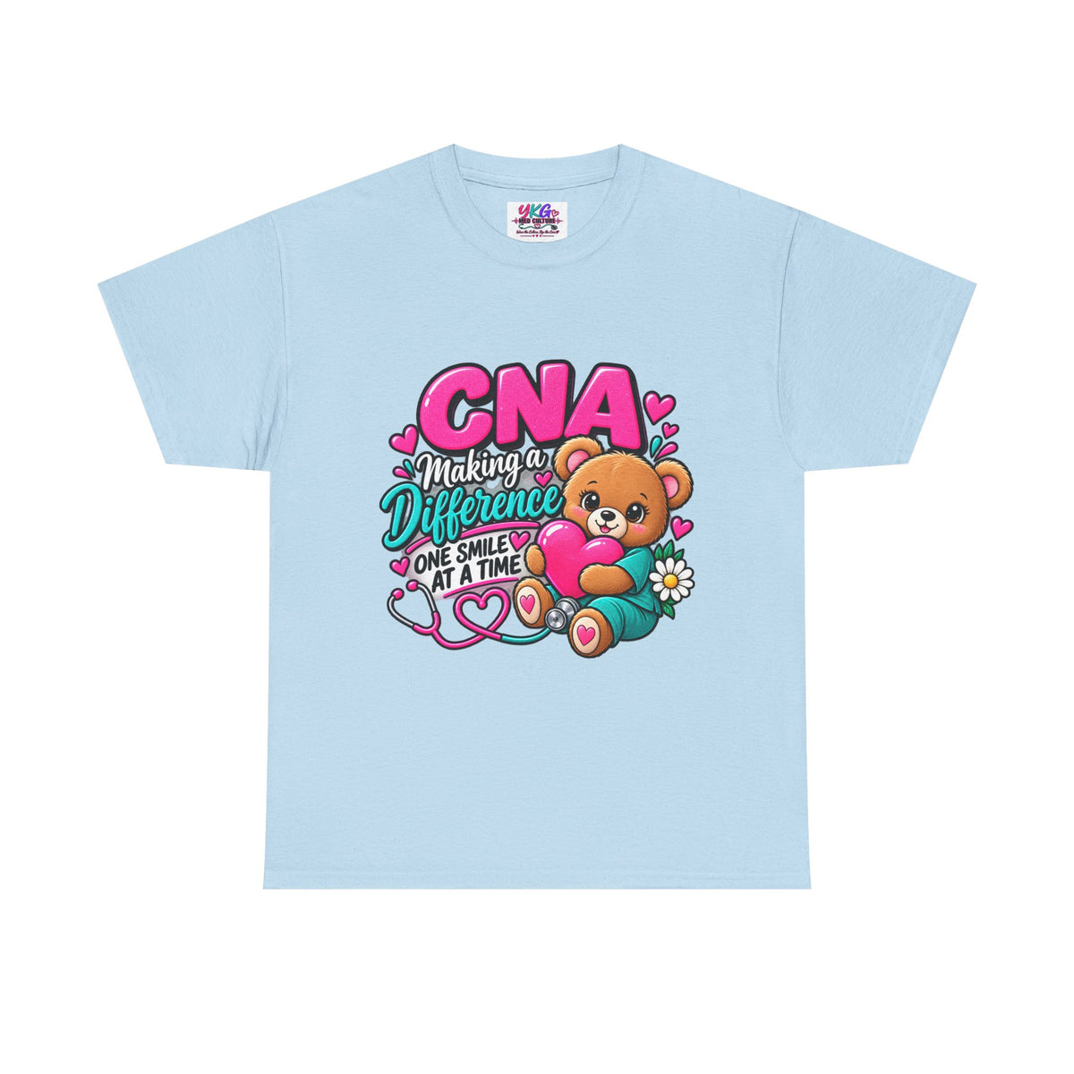 CNA Making a Difference Teddy T‑Shirt — Cute Caregiver Appreciation Tee