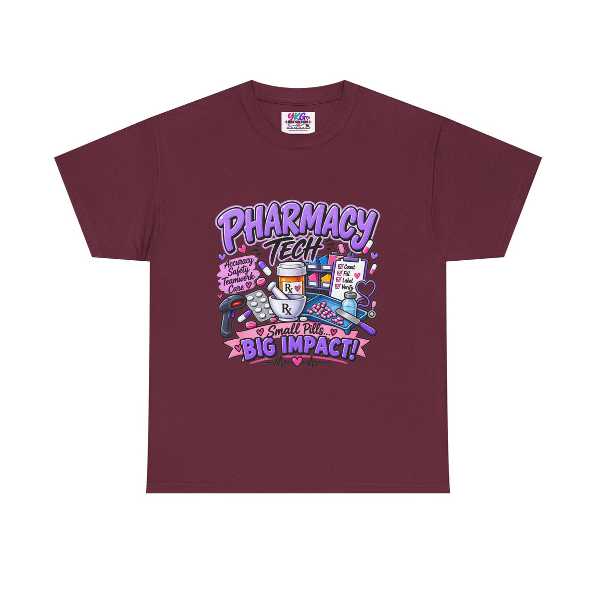 Pharmacy Tech Big Impact T-Shirt — Cute Pharmacy Technician Graphic Tee