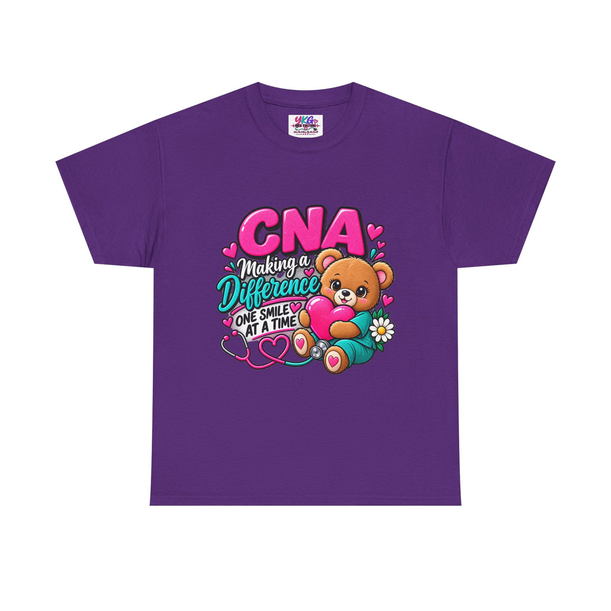 CNA Making a Difference Teddy T‑Shirt — Cute Caregiver Appreciation Tee