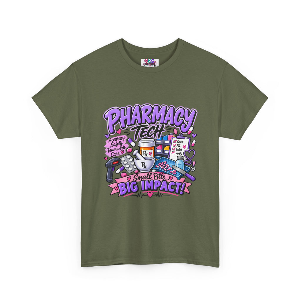 Pharmacy Tech Big Impact T-Shirt — Cute Pharmacy Technician Graphic Tee