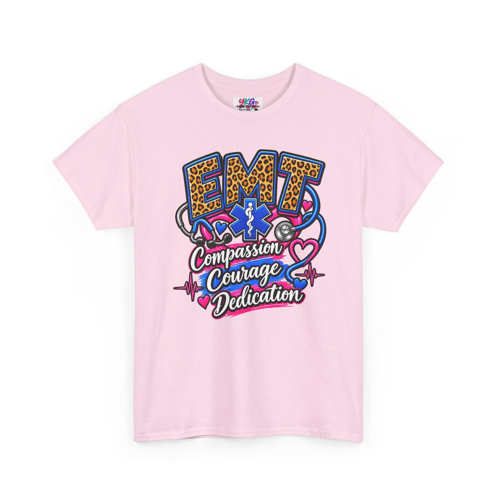 EMT Compassion Courage Dedication T-Shirt — Paramedic & First Responder Tribute Tee