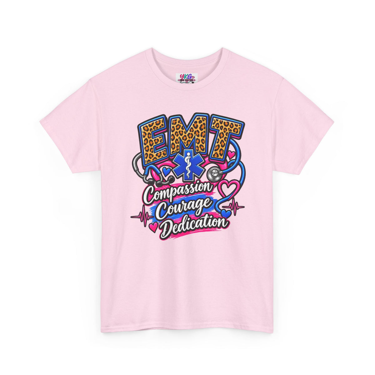 EMT Compassion Courage Dedication T-Shirt — Paramedic & First Responder Tribute Tee