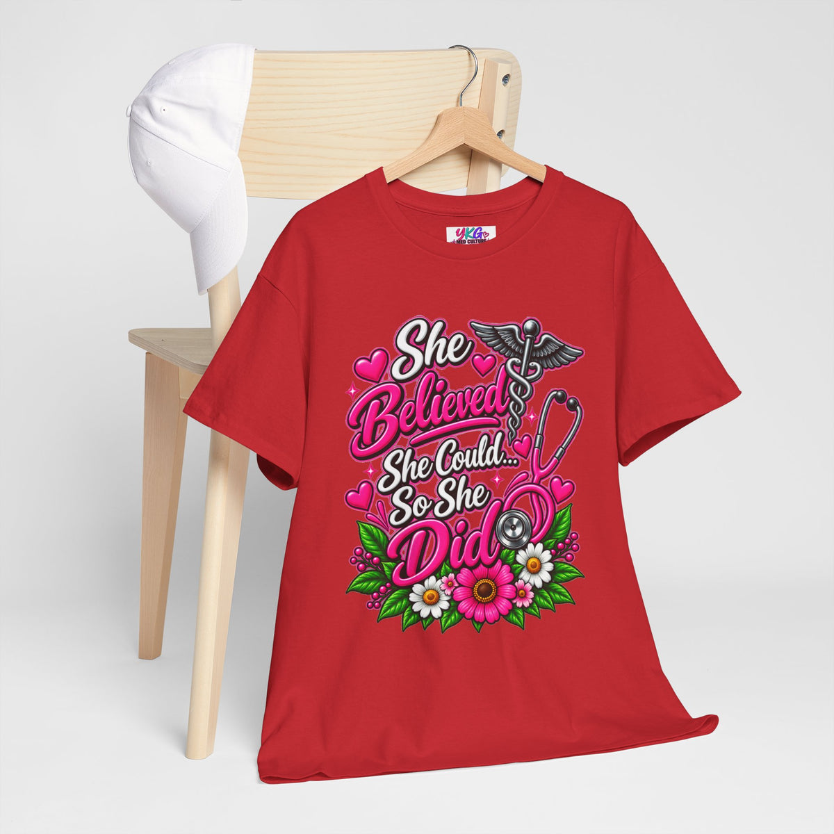 She Believed She Could So She Did Nurse Tee — Inspirational Nursing T‑Shirt