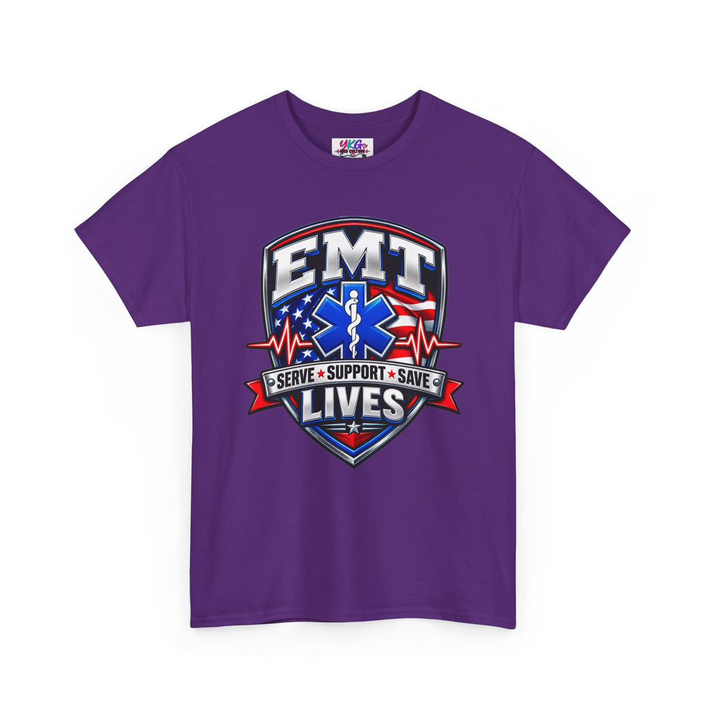 EMT Lives Tee — "Serve • Support • Save" EMS Shield Shirt