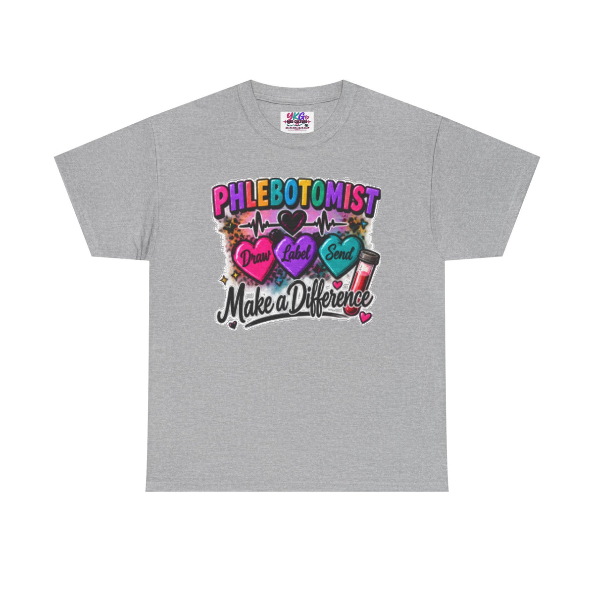 Phlebotomist Make a Difference Tee — Heartbeat & ‘Dream Love Send’ Graphic Shirt