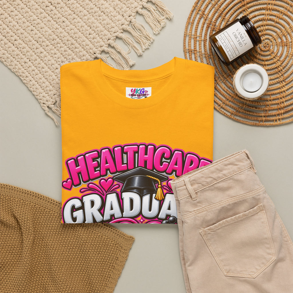 Healthcare Graduate T-Shirt — "Hearts Healed, Lives Changed" Nursing Grad Tee