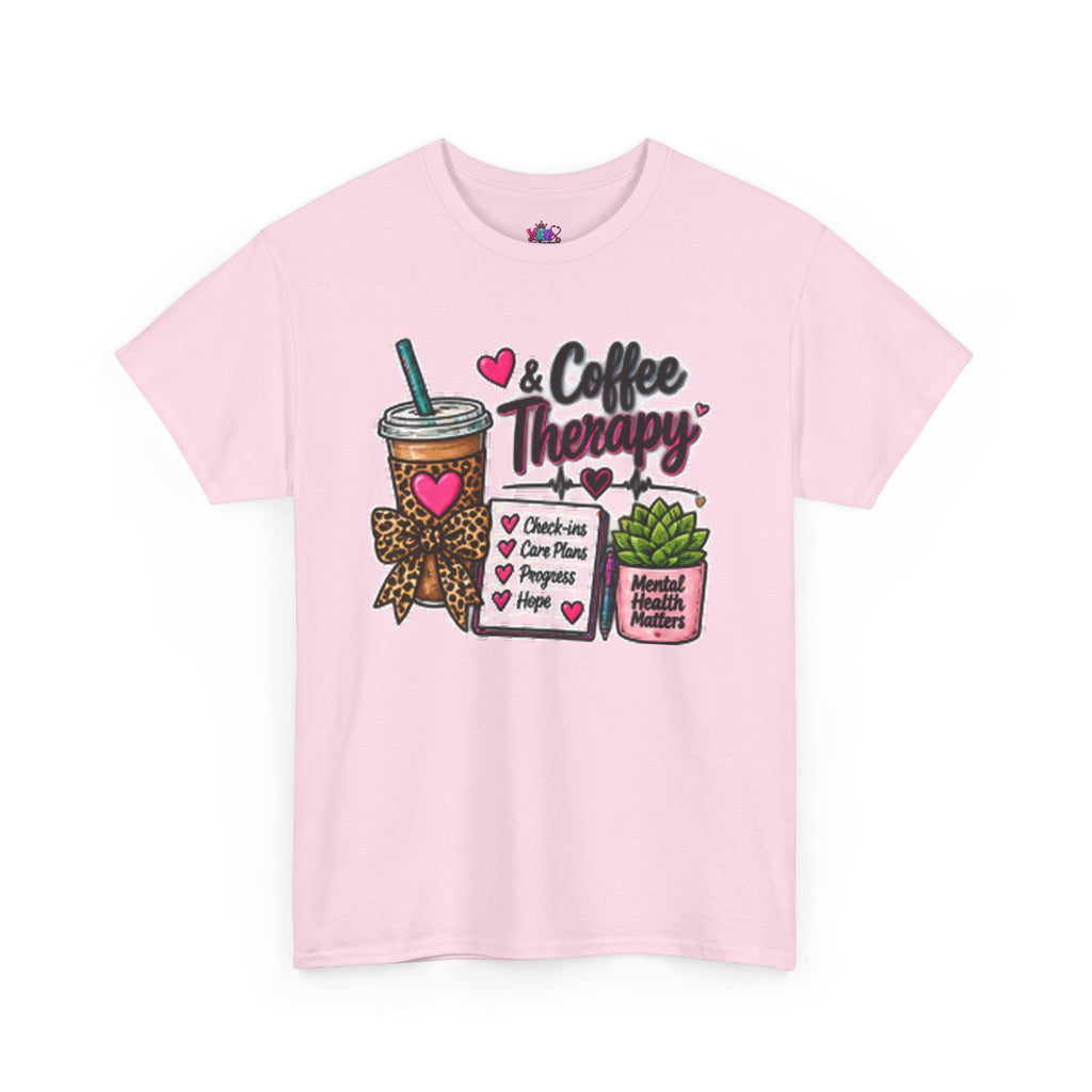 Coffee Therapy T-Shirt — Coffee, Plants & Self-Care Graphic Tee