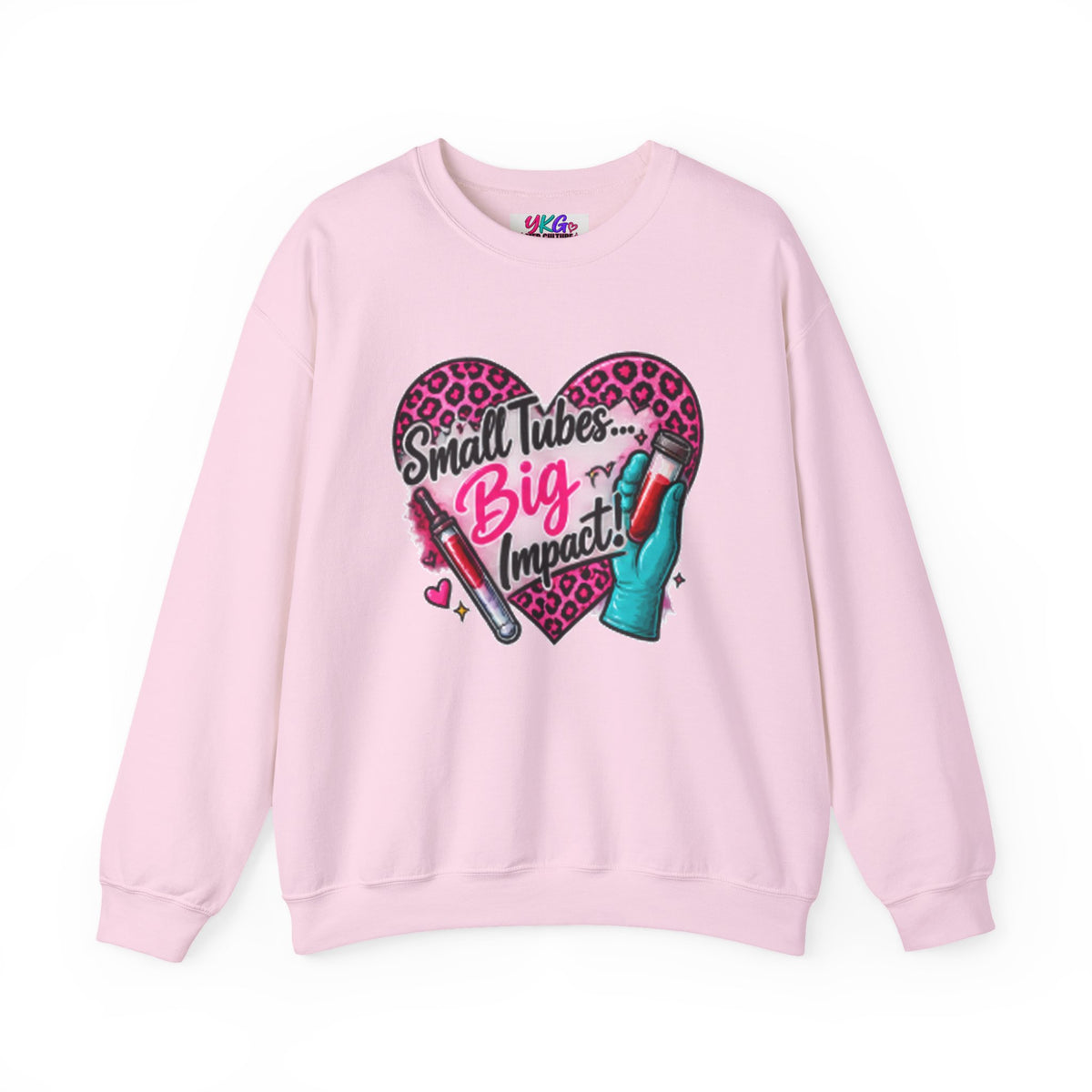 Small Tubes, Big Impact Phlebotomist Crewneck Sweatshirt