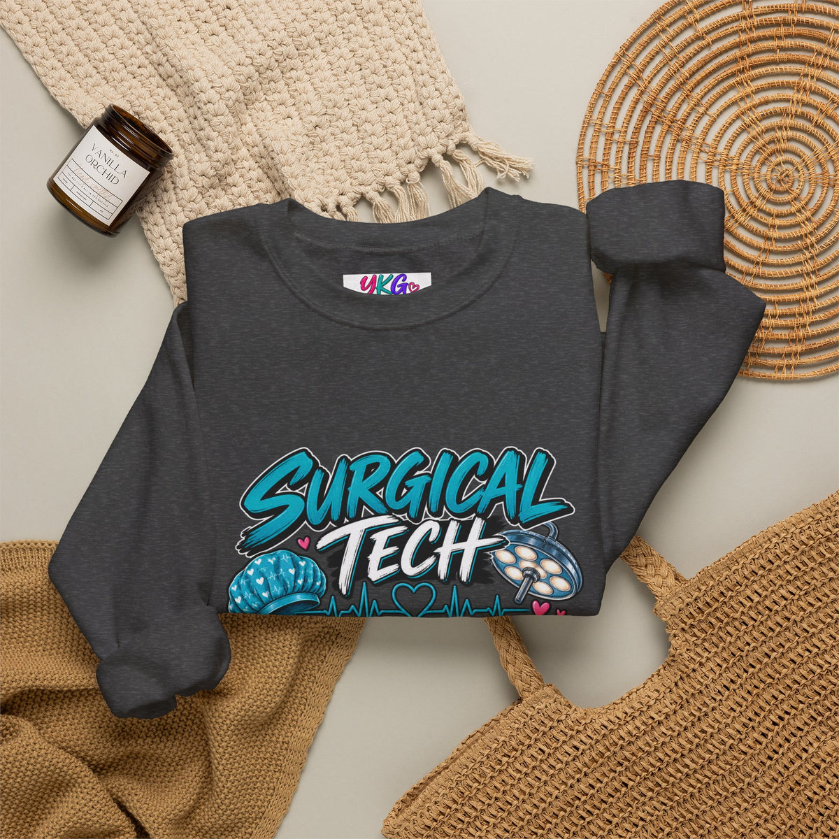 Surgical Tech Crewneck Sweatshirt – Proud Surgical Technician Graphic Sweater