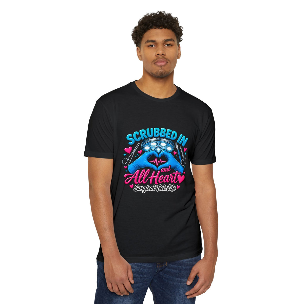 Scrubbed In and All Heart Surgical Tech T-Shirt