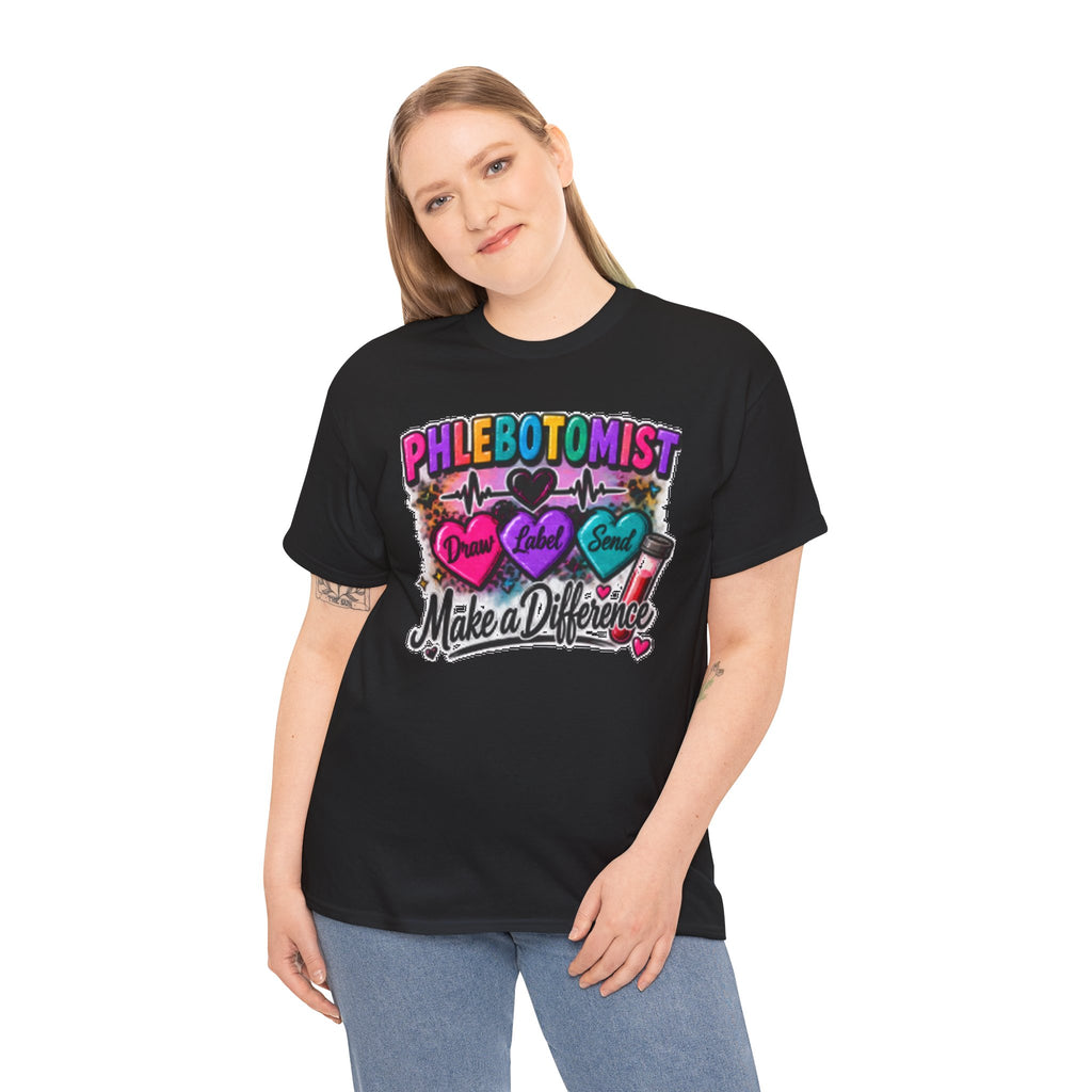 Phlebotomist Make a Difference Tee — Heartbeat & ‘Dream Love Send’ Graphic Shirt