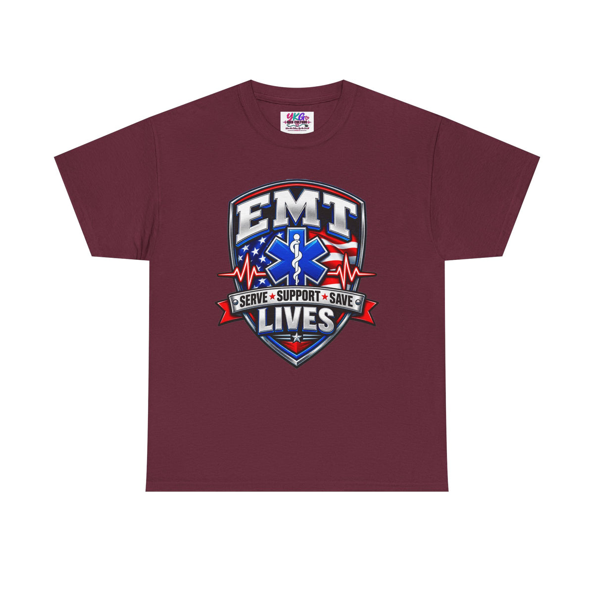 EMT Lives Tee — "Serve • Support • Save" EMS Shield Shirt