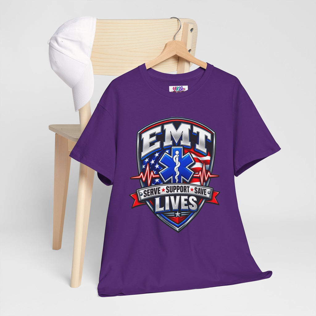 EMT Lives Tee — "Serve • Support • Save" EMS Shield Shirt
