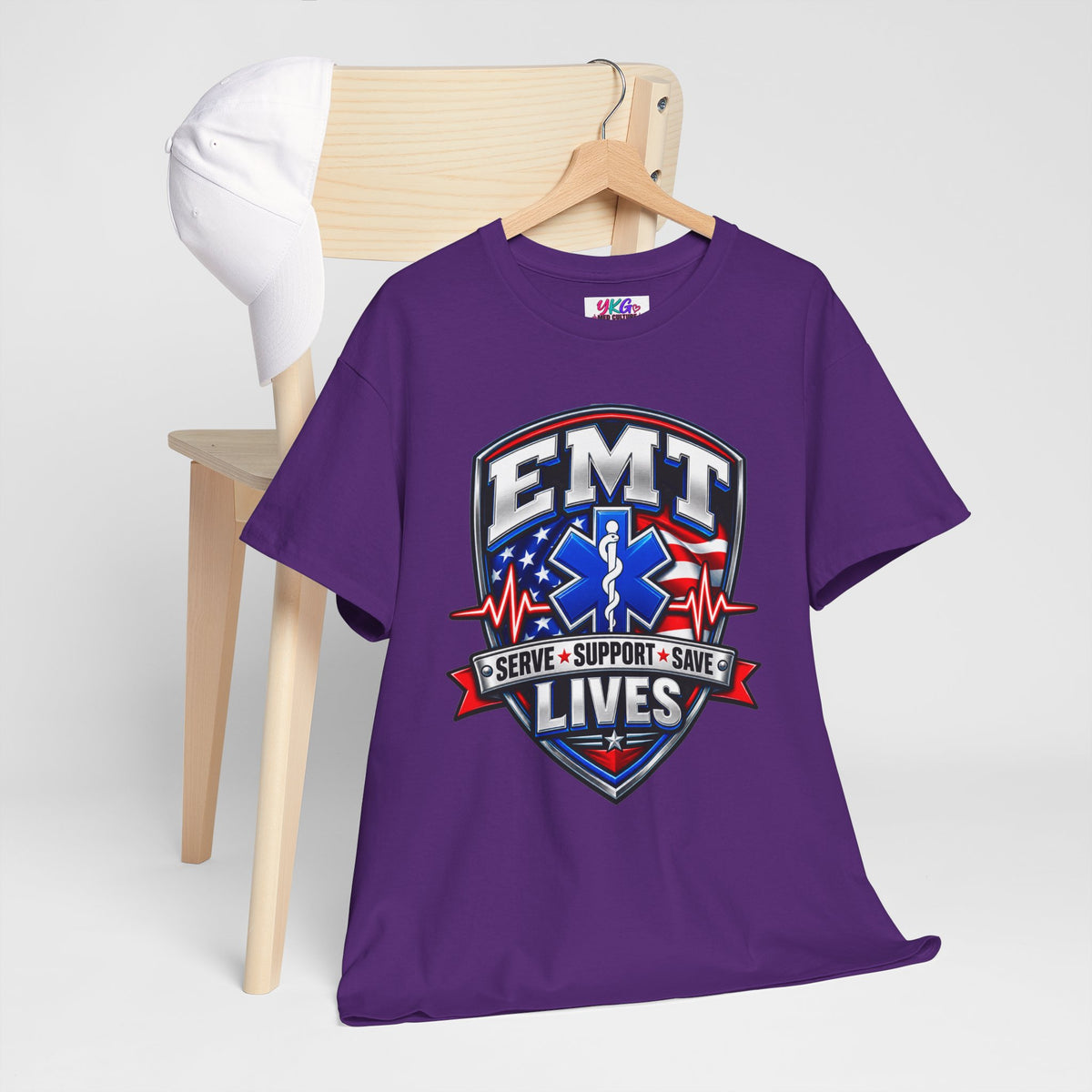 EMT Lives Tee — "Serve • Support • Save" EMS Shield Shirt
