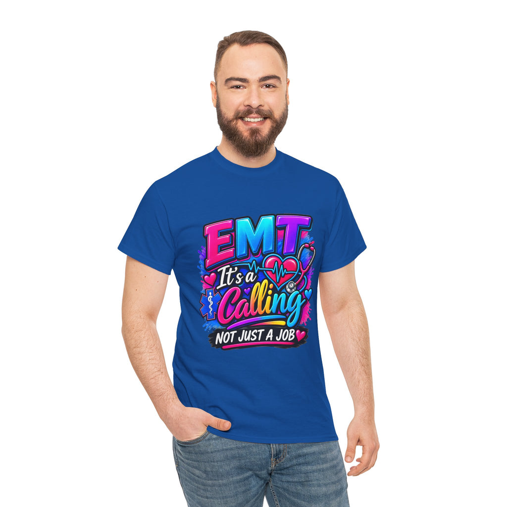 EMT T-Shirt — “It’s a Calling, Not Just a Job” Colorful EMS Tee