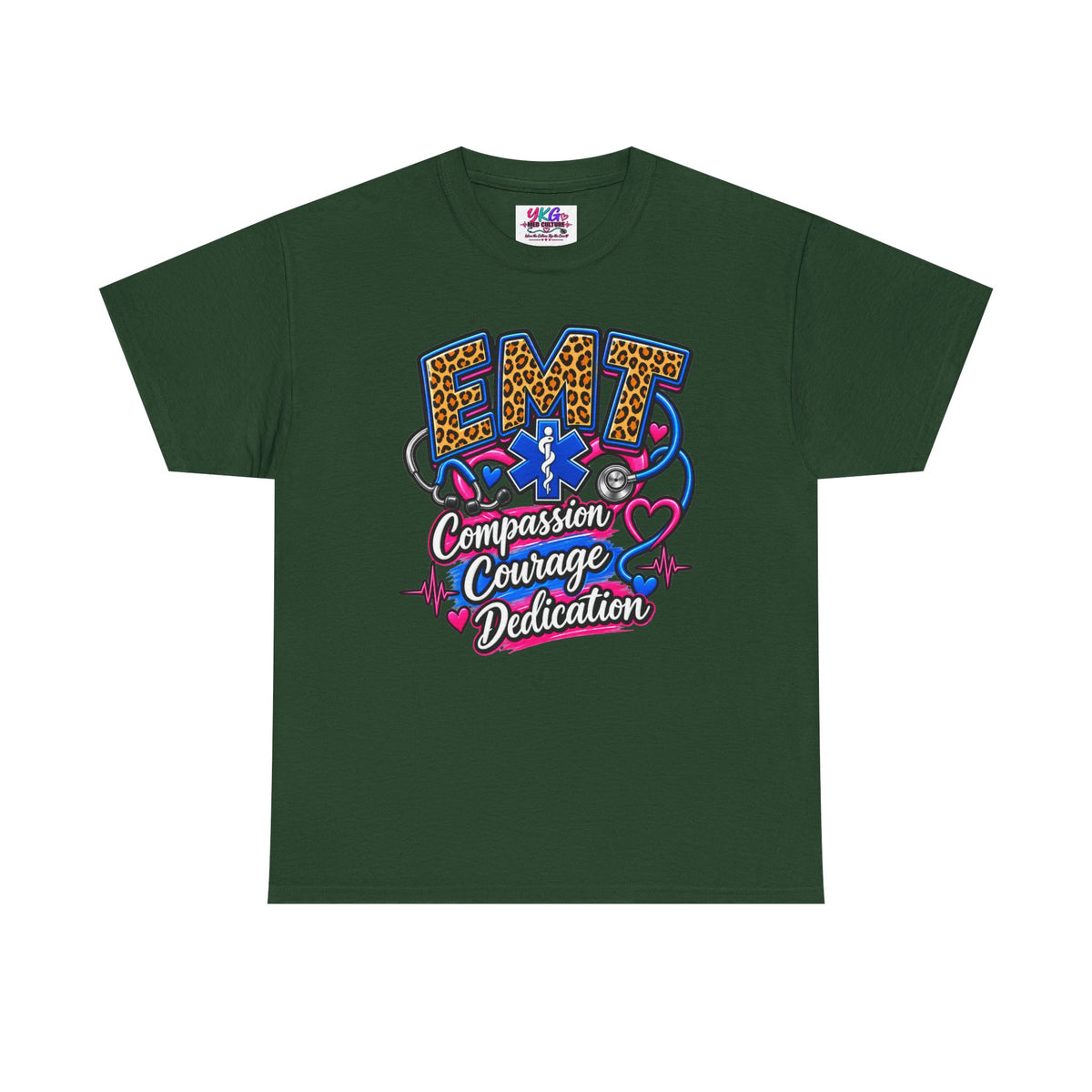 EMT Compassion Courage Dedication T-Shirt — Paramedic & First Responder Tribute Tee