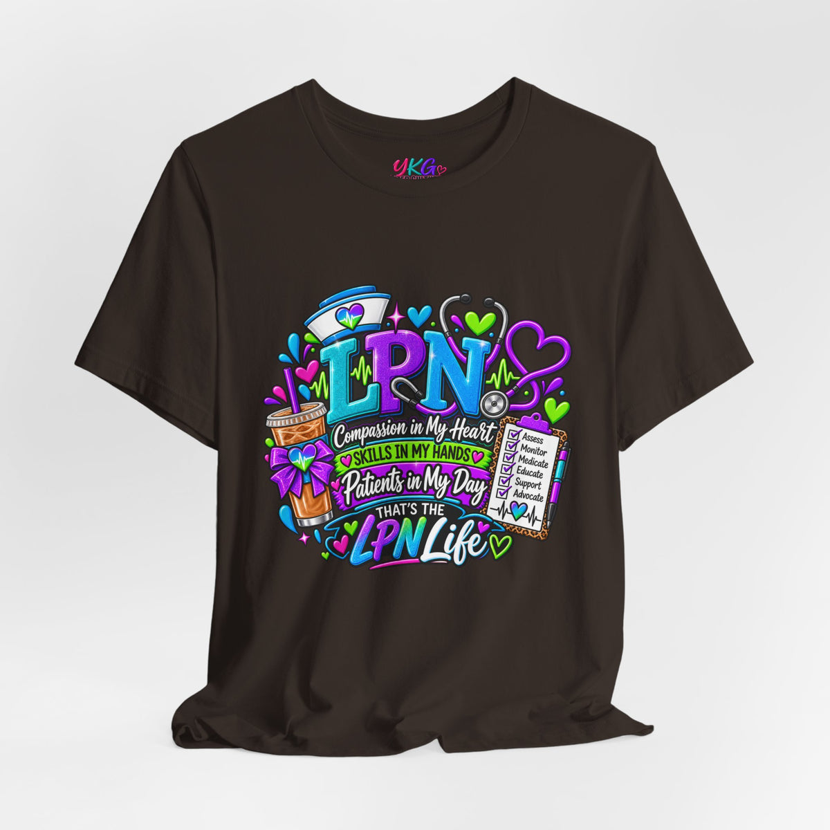 LPN Life Graphic Tee — Compassionate Nurse Design (Licensed Practical Nurse T‑Shirt)