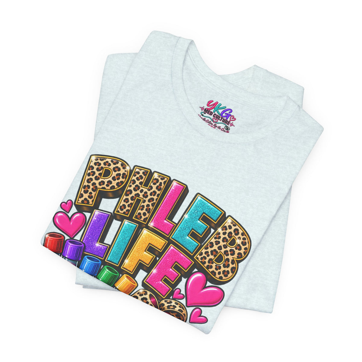 Phlebotomist Squad Tee — "Tubes, Turnarounds, Labels, Repeat" Graphic Shirt