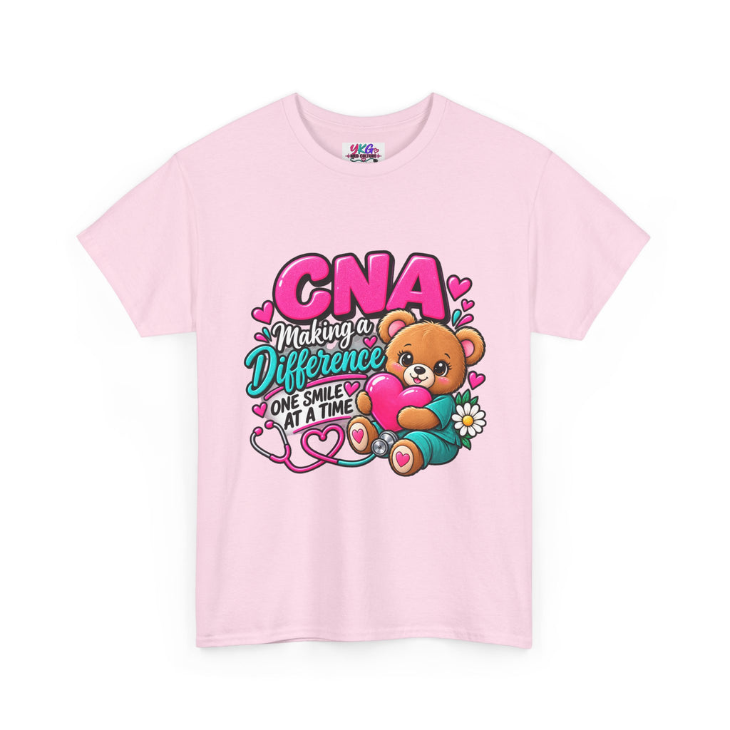 CNA Making a Difference Teddy T‑Shirt — Cute Caregiver Appreciation Tee