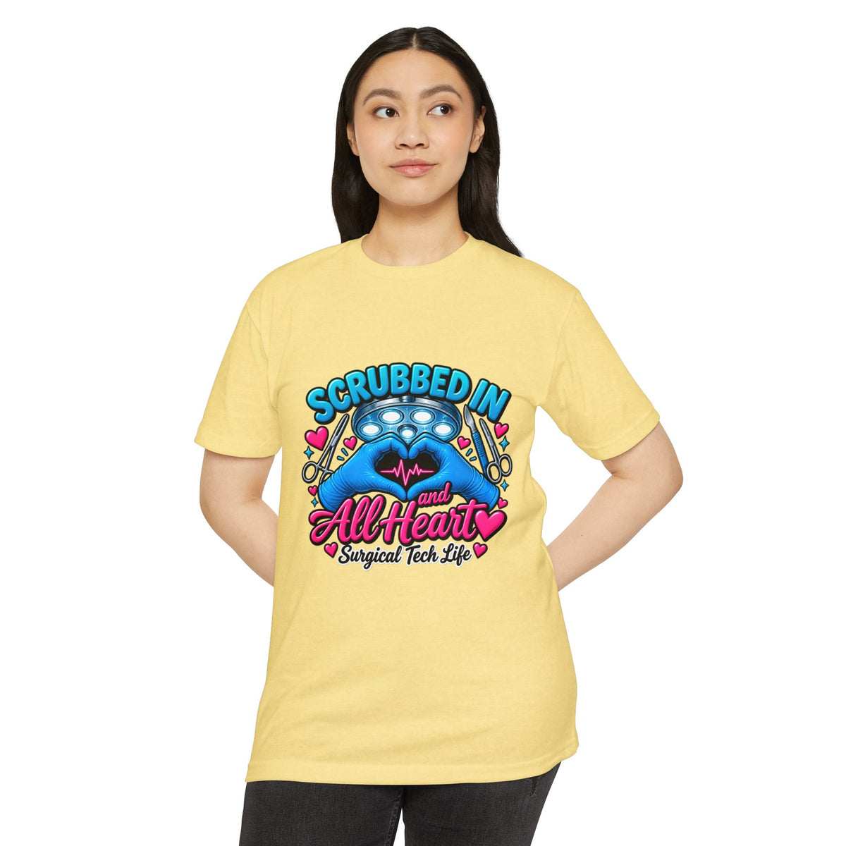 Scrubbed In and All Heart Surgical Tech T-Shirt