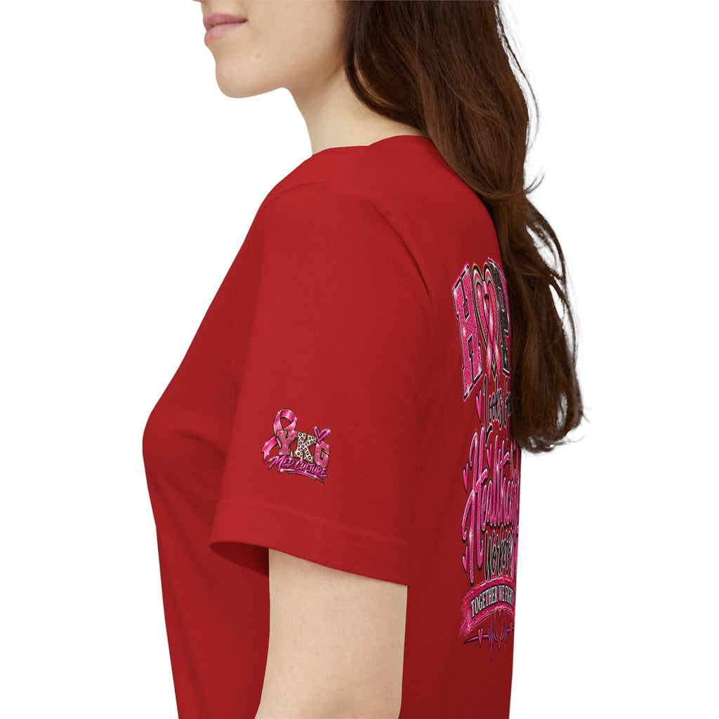Hope Looks Good On Healthcare Workers T-Shirt — Breast Cancer Awareness Healthcare Tee