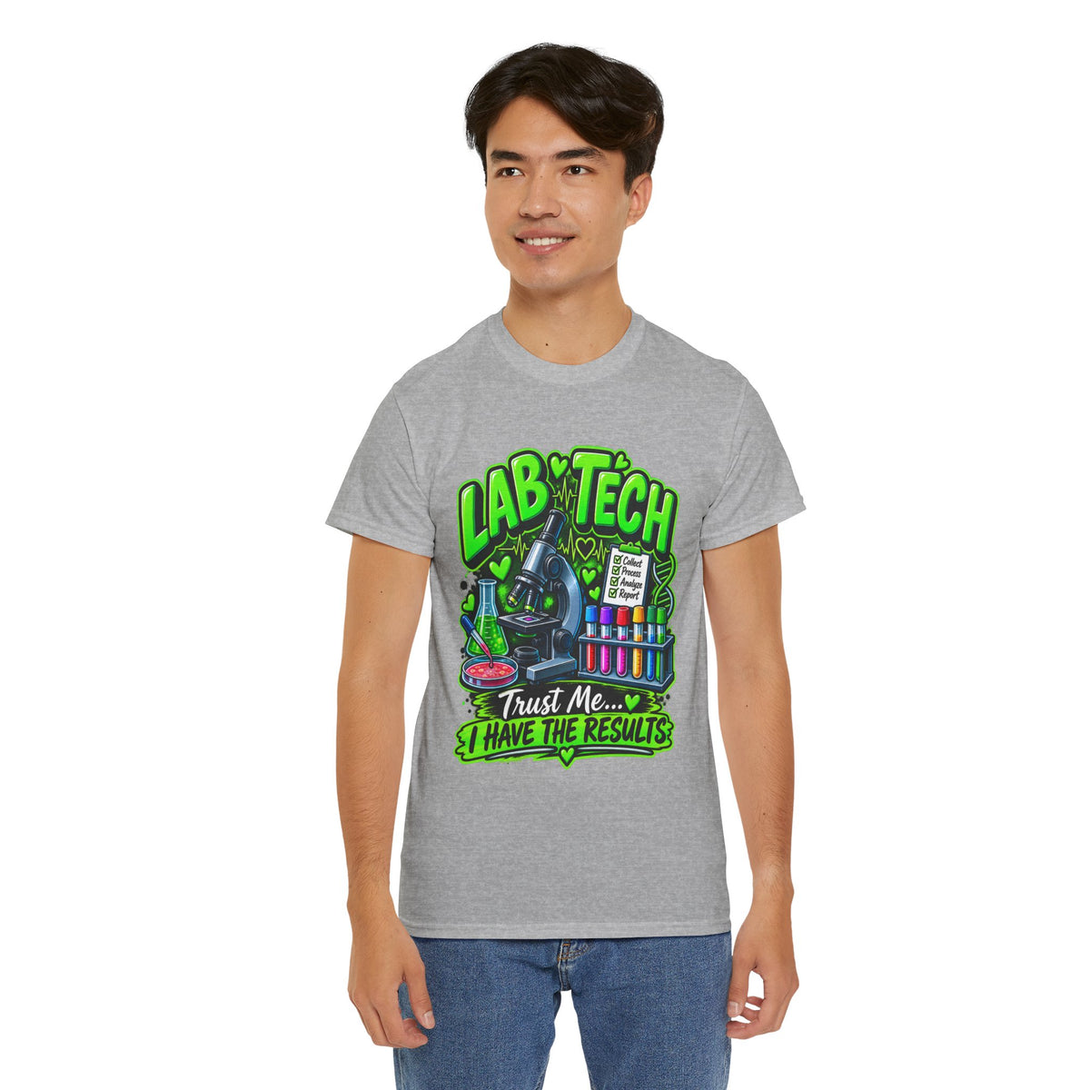 Lab Tech T-Shirt — "Trust Me... I Have The Results" Science Graphic Tee