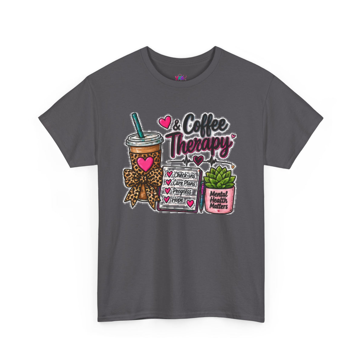 Coffee Therapy T-Shirt — Coffee, Plants & Self-Care Graphic Tee