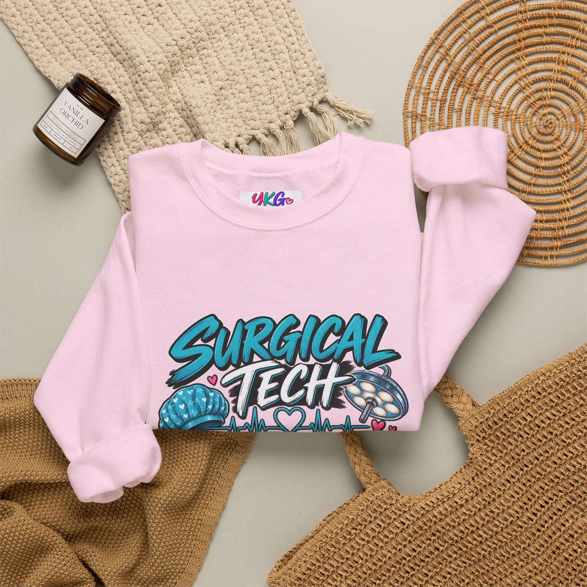 Surgical Tech Crewneck Sweatshirt – Proud Surgical Technician Graphic Sweater