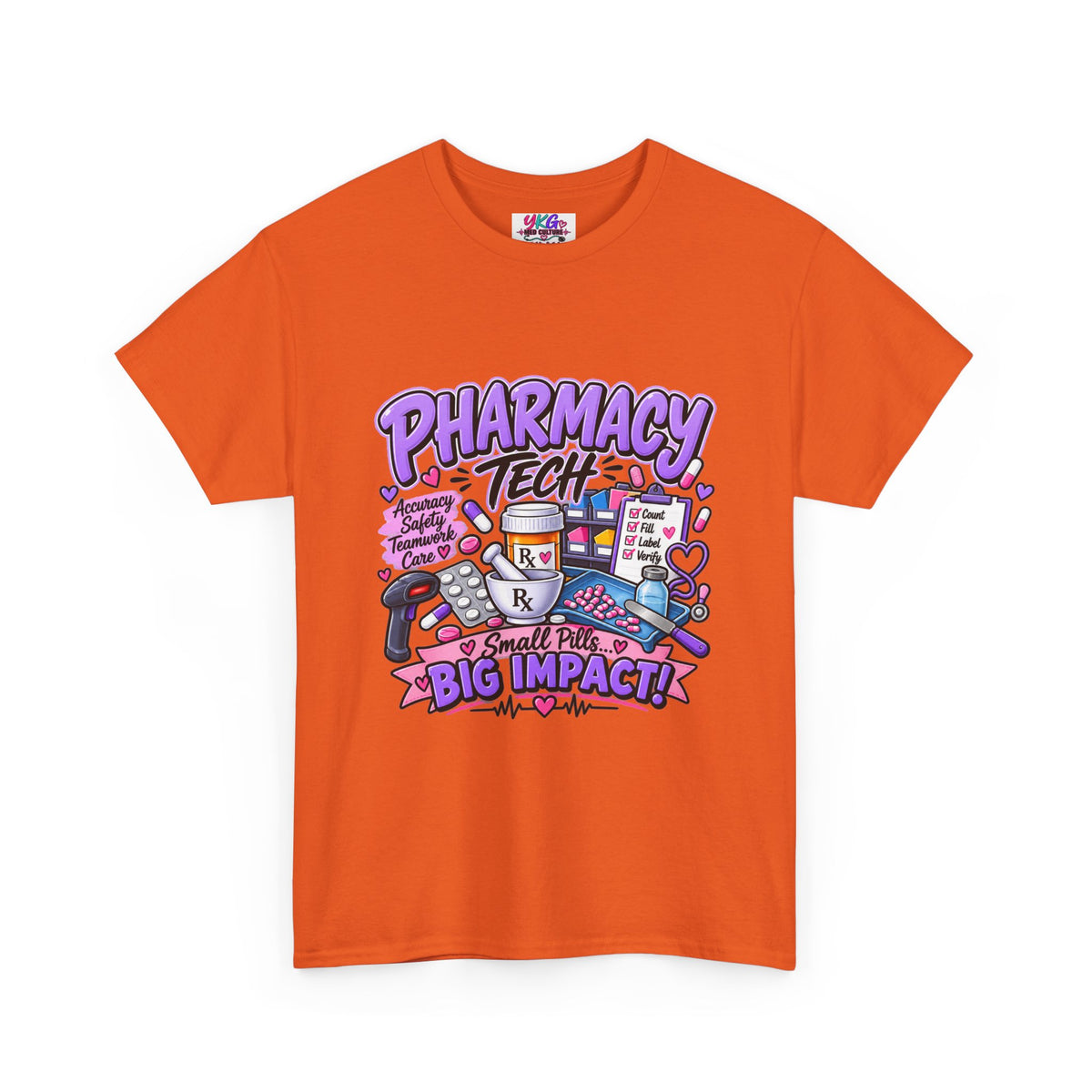 Pharmacy Tech Big Impact T-Shirt — Cute Pharmacy Technician Graphic Tee