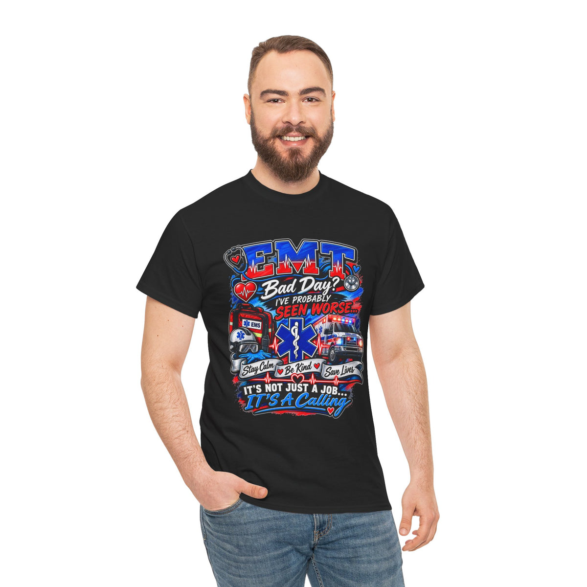 EMT Rescue Tee - "Bad Day? I've Probably Seen Worse" Paramedic Shirt