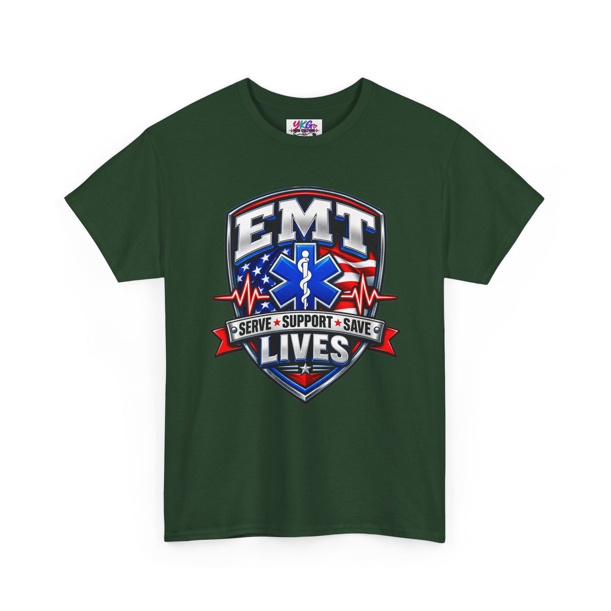 EMT Lives Tee — "Serve • Support • Save" EMS Shield Shirt