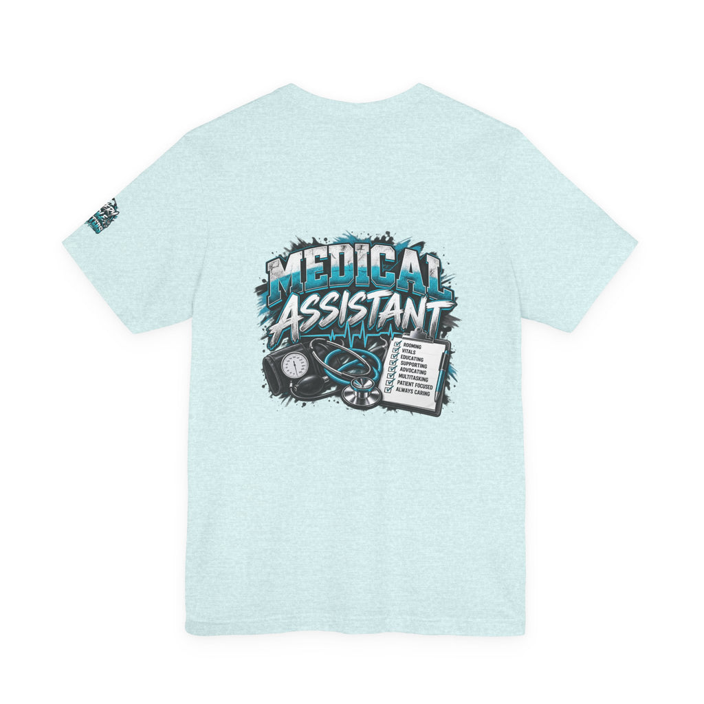 Medical Assistant T-Shirt — “MA Medical Assistant” Men’s Healthcare Jersey Graphic Tee