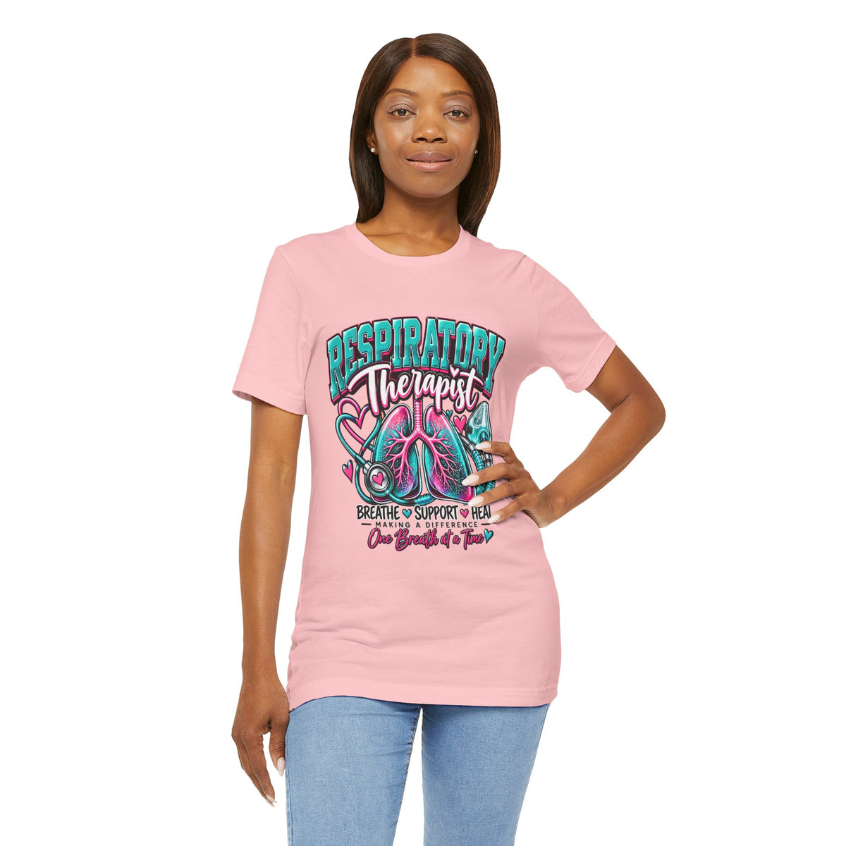 Respiratory Therapist T-Shirt – Breathe Support Heal Pulmonary Care Tee