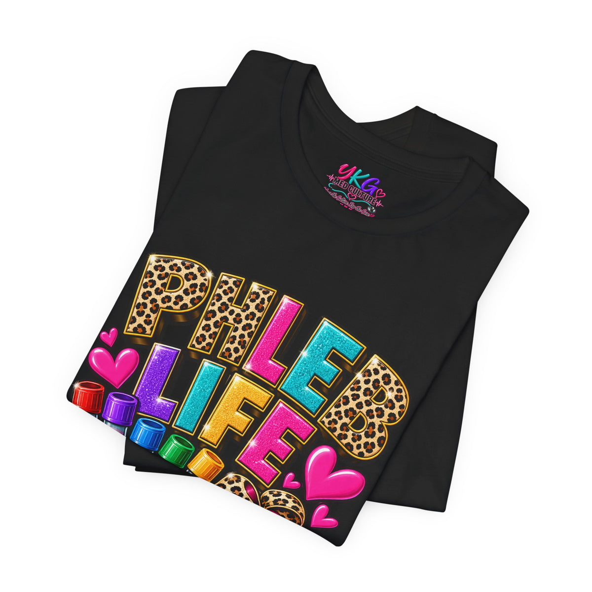 Phlebotomist Squad Tee — "Tubes, Turnarounds, Labels, Repeat" Graphic Shirt