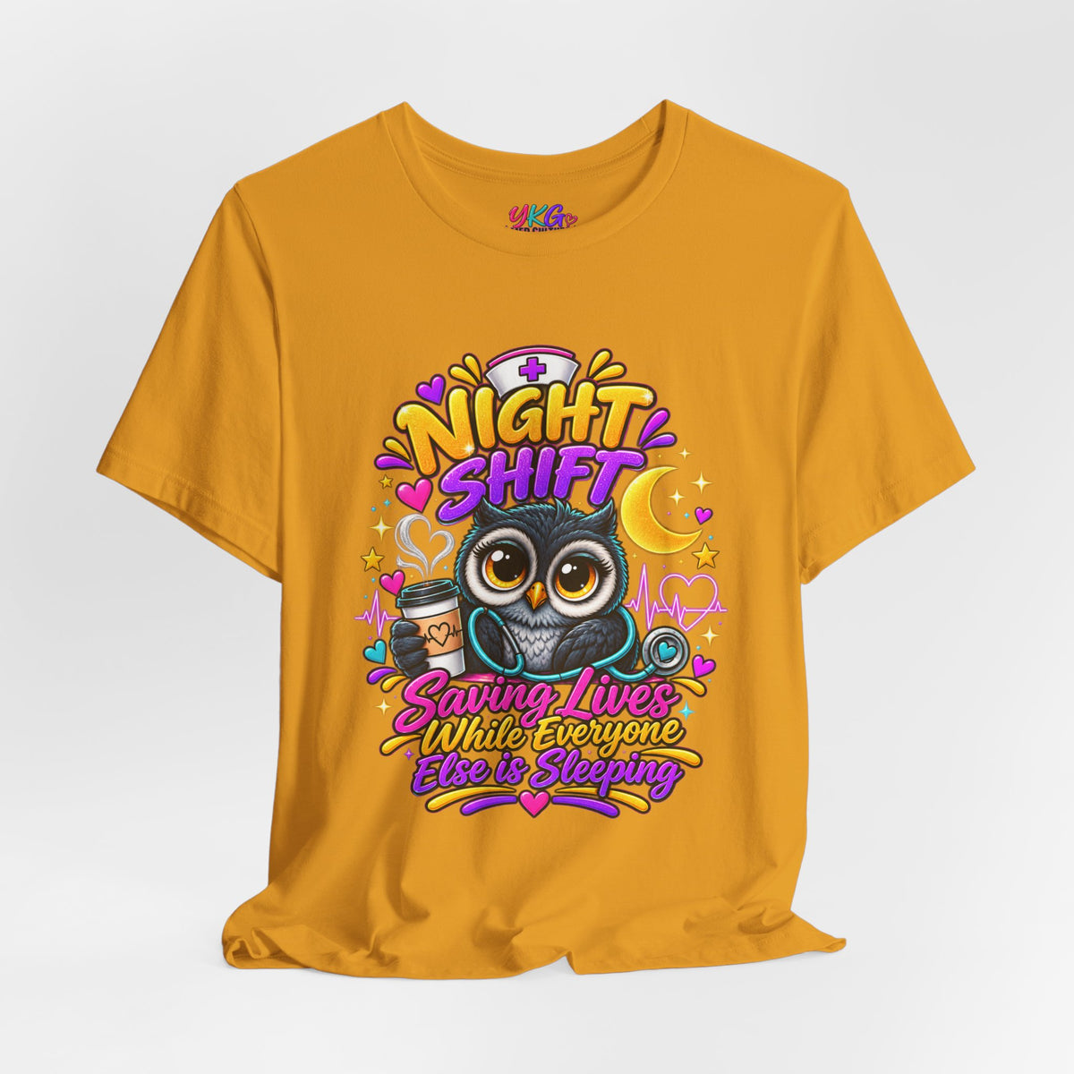Night Shift Nurse T‑Shirt – "Night Shift: Saving Lives While Everyone Else Is Dreaming"