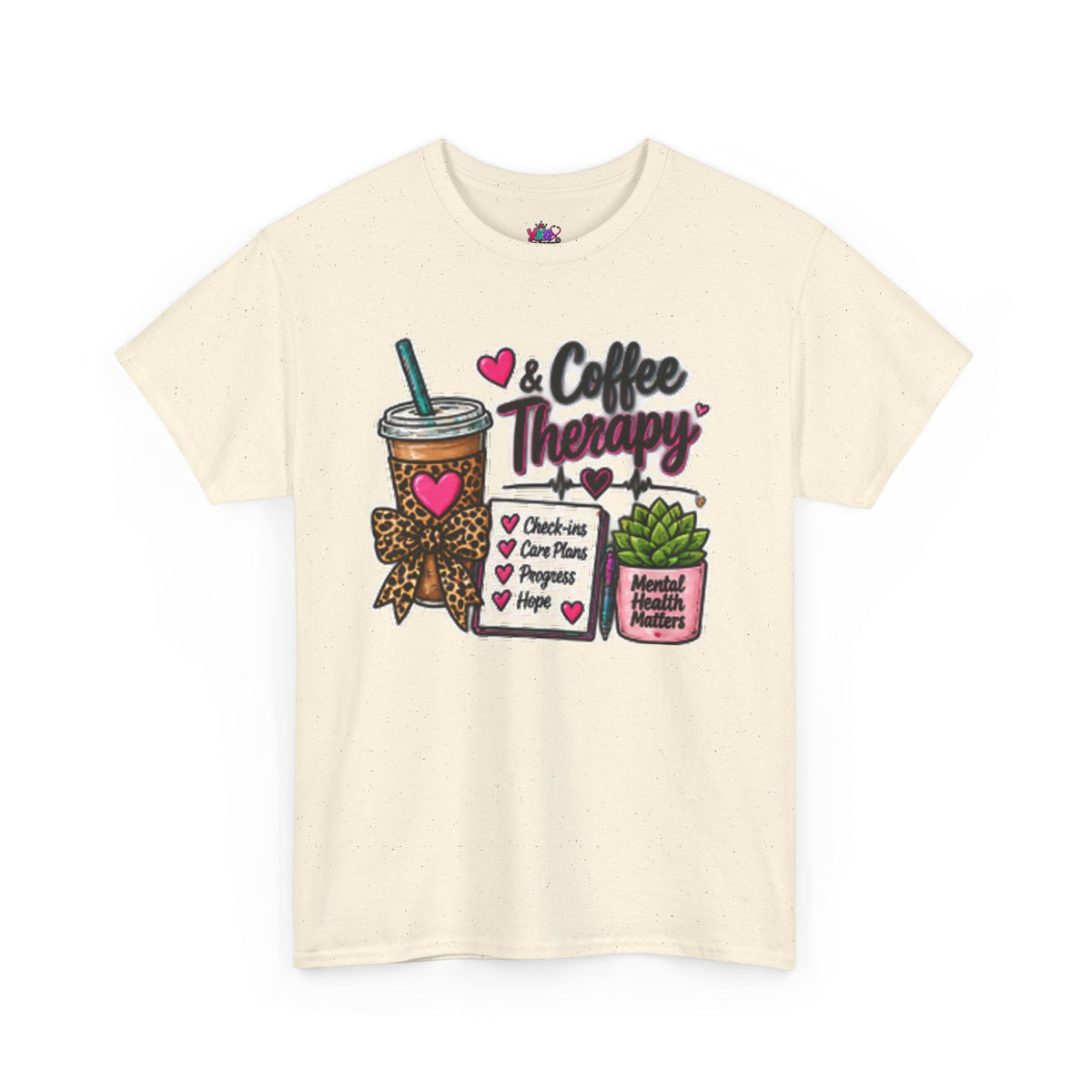 Coffee Therapy T-Shirt — Coffee, Plants & Self-Care Graphic Tee