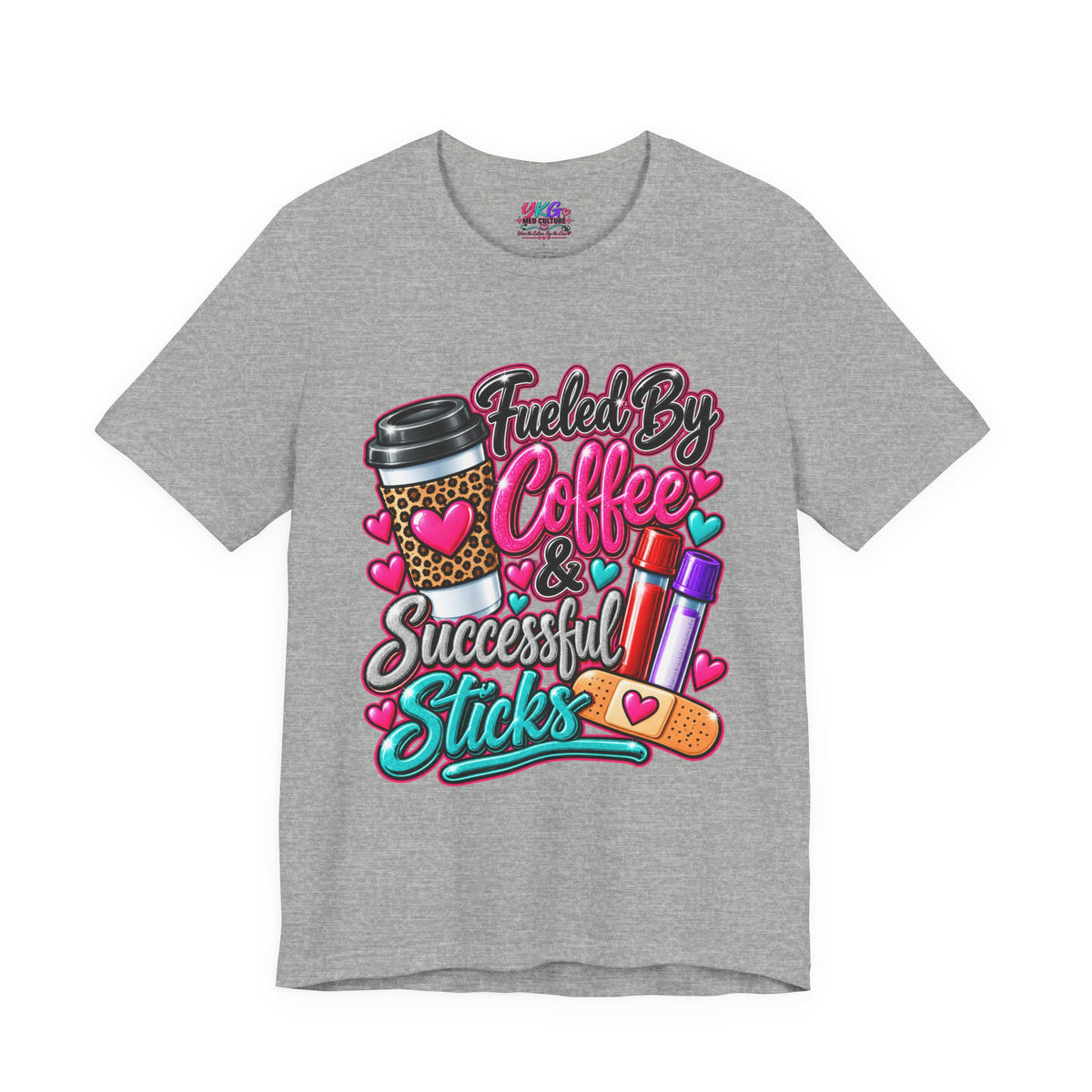 Coffee & Successful Sticks T-Shirt — Fueled by Coffee Lipstick Nurse Gift