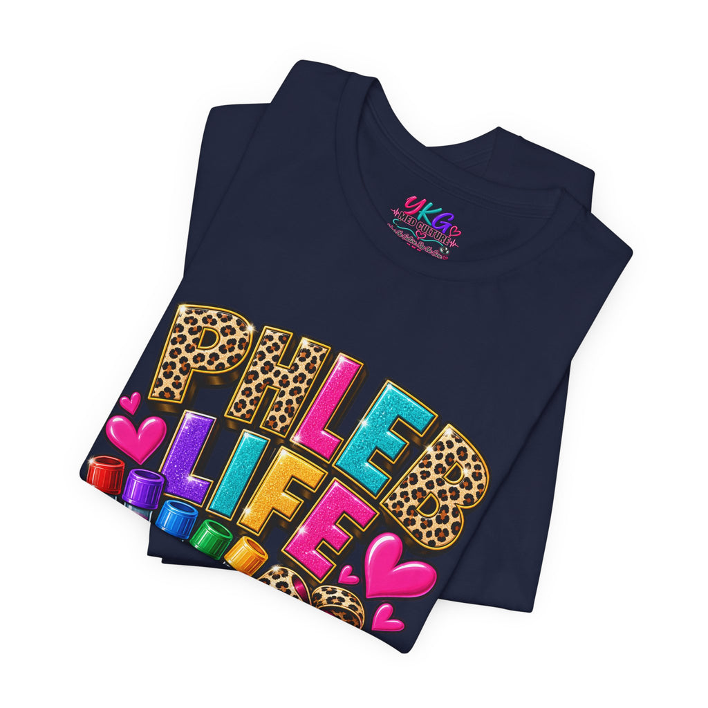 Phlebotomist Squad Tee — "Tubes, Turnarounds, Labels, Repeat" Graphic Shirt