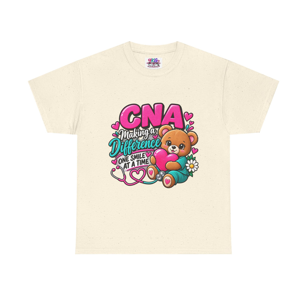 CNA Making a Difference Teddy T‑Shirt — Cute Caregiver Appreciation Tee
