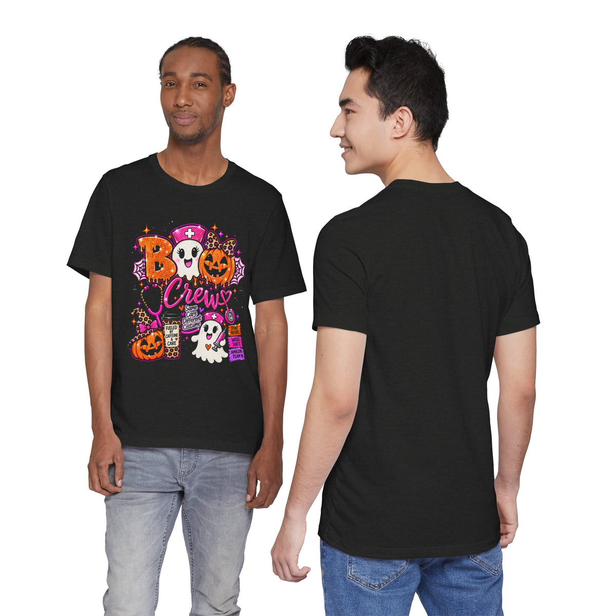 Halloween Boo Crew T-Shirt — Cute Nurse Ghosts, Jack-O'-Lanterns & Candy Graphic Tee