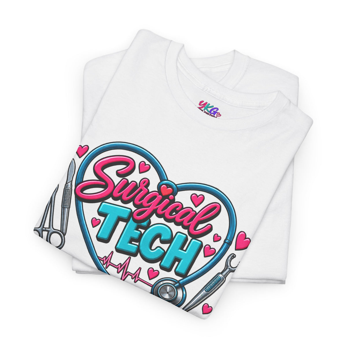 Surgical Tech Heart T-Shirt — "Always Prepared, Never Unappreciated"