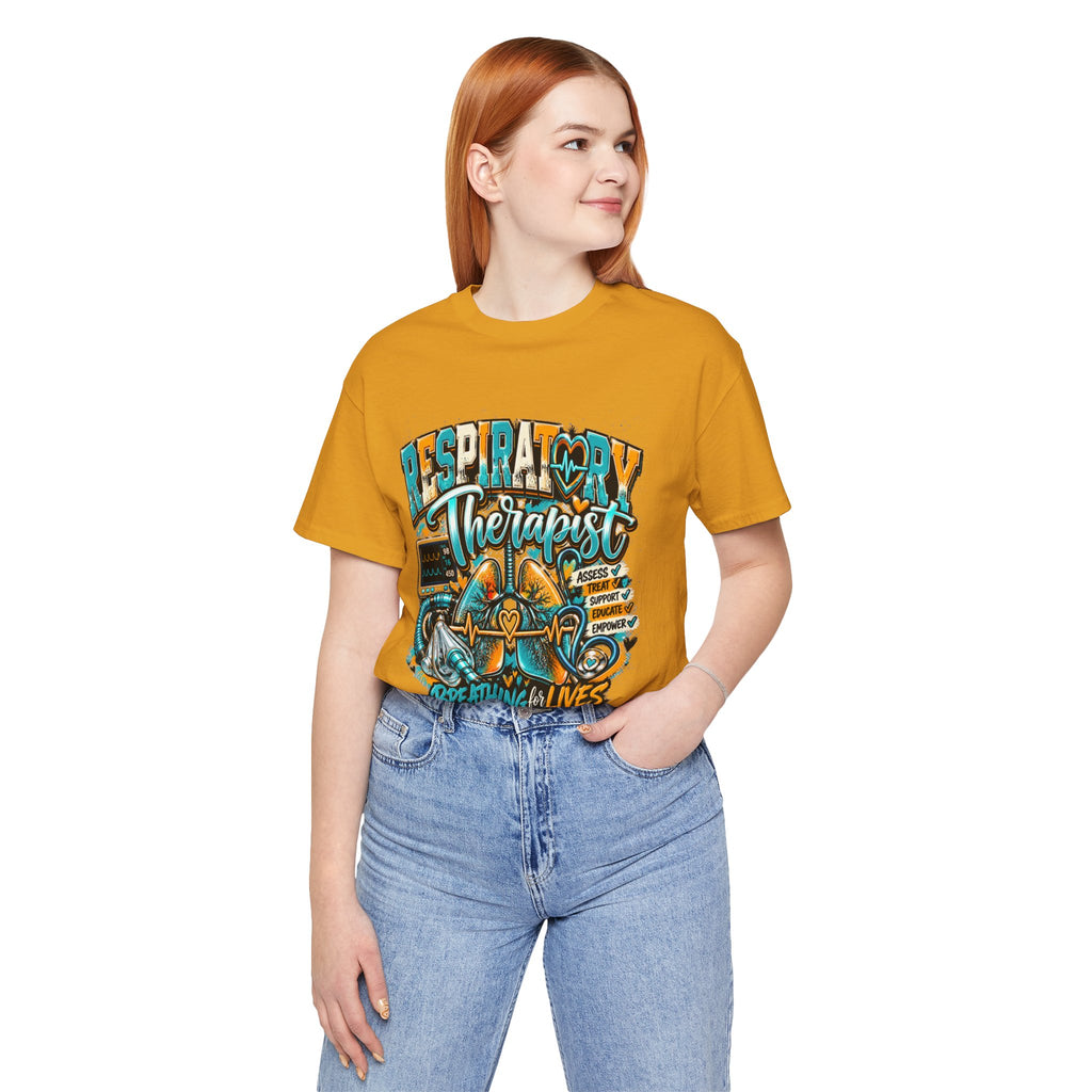 Respiratory Therapist T‑Shirt – 'Breathing for Lives' Medical Crew Tee