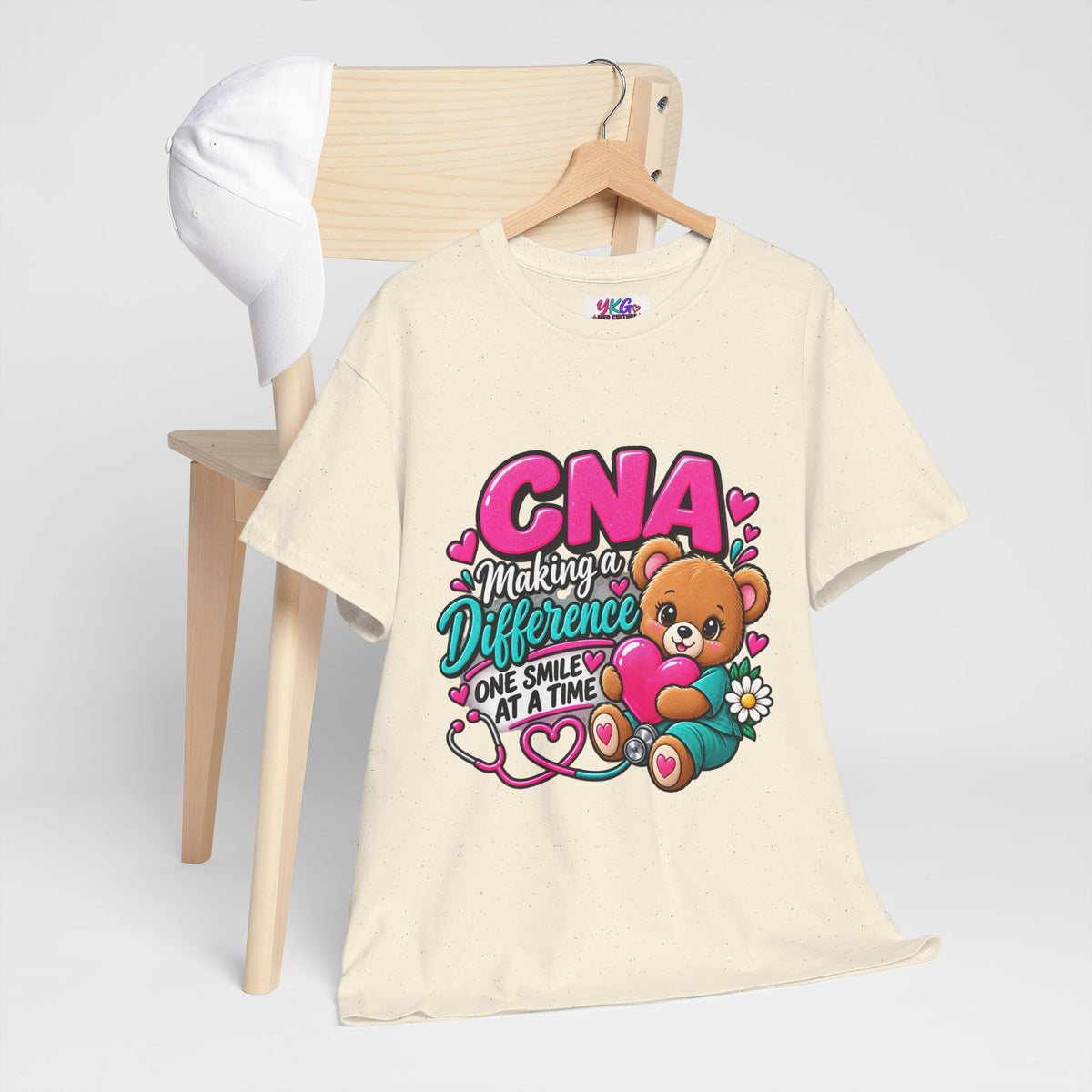 CNA Making a Difference Teddy T‑Shirt — Cute Caregiver Appreciation Tee