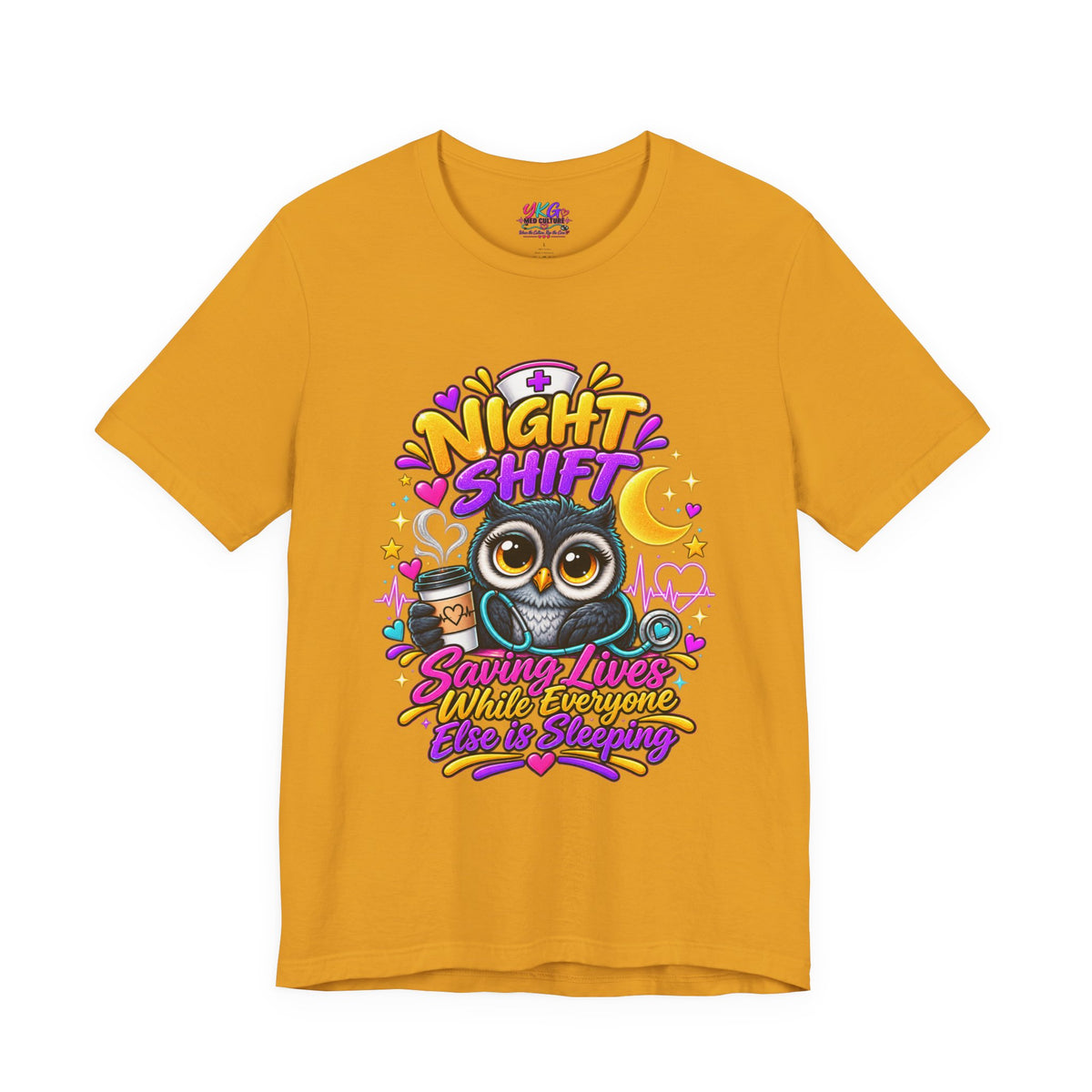 Night Shift Nurse T‑Shirt – "Night Shift: Saving Lives While Everyone Else Is Dreaming"